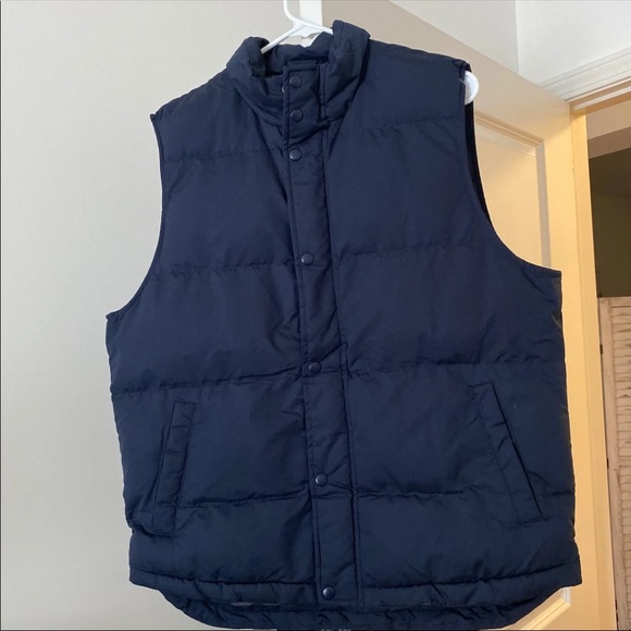 navy blue bubble vest